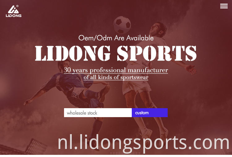 Lidong topkwaliteit groothandel aangepaste sublimatie jersey voetbal, voetbal shirt, voetbaluniform